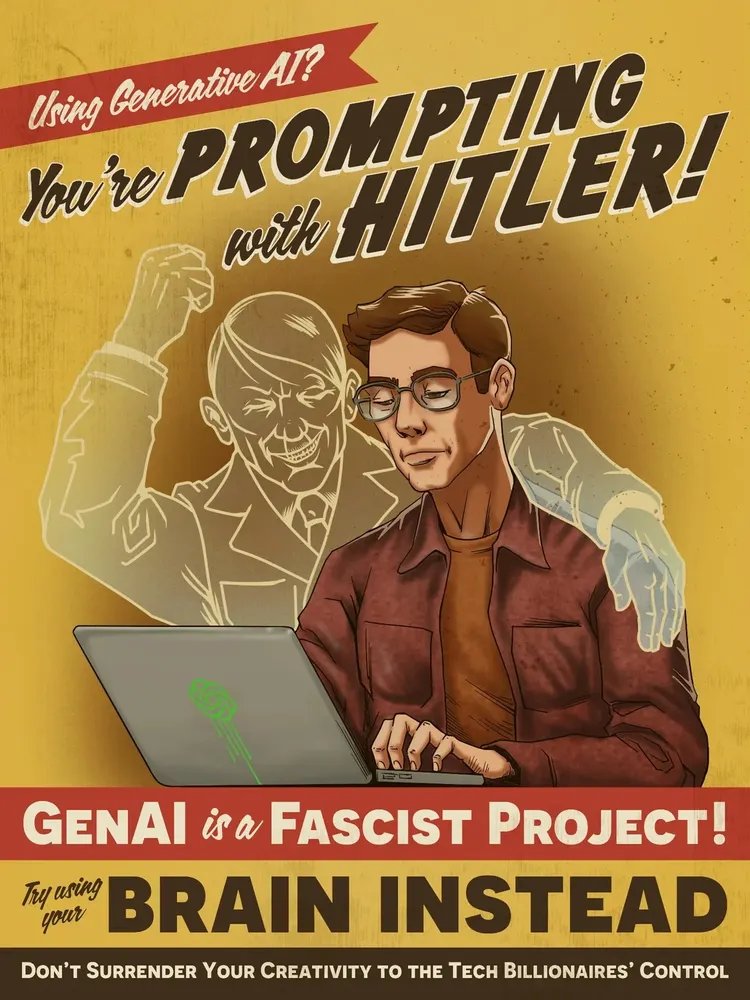 “You’re Prompting With Hitler!” – Phineas Jones; available as a print